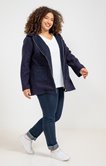 Manteau en bouclette bi matière zippé 