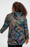 Manteau imprimé fantaisie multicolore