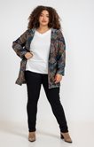 Manteau imprimé fantaisie multicolore