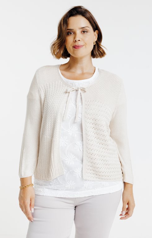 Gilet à nouer avec fil lurex