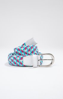 Ceinture tressée multicolore