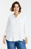Chemise unie avec broderies
