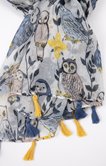 Foulard à imprimé hiboux