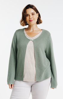 Gilet fermé avec 1 bouton