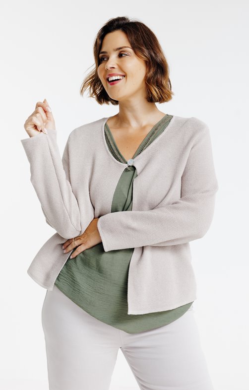 Gilet fermé avec 1 bouton