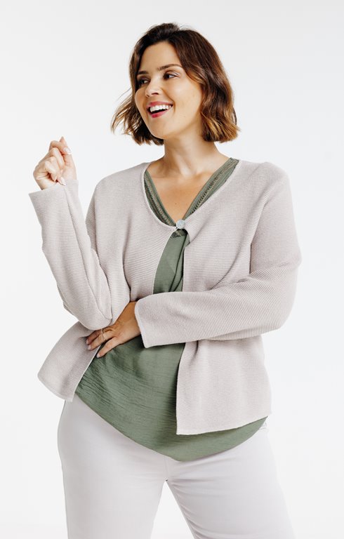 Gilet fermé avec 1 bouton