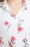 Chemise à imprimé floral manches 3/4