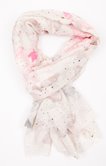 Foulard à imprimé fleurs rose et foil