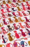 Foulard multicolore à imprimé chats