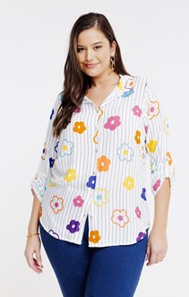 Chemise imprimée multicolore