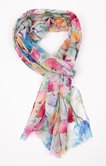 Foulard à imprimé fleurs multicolore