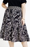 Jupe évasée à imprimé végétal