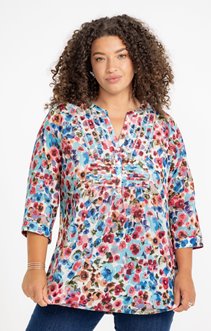Chemise imprimée manches 3/4
