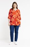 Chemisier imprimé col tunisien