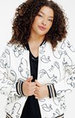 Veste forme bomber imprimée