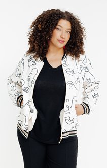 Veste forme bomber imprimée