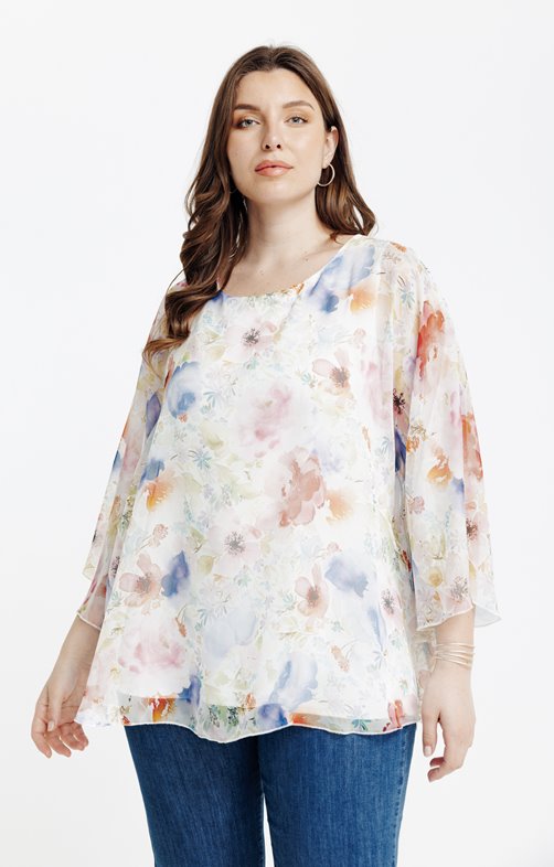 Chemise imprimée fluide doublée