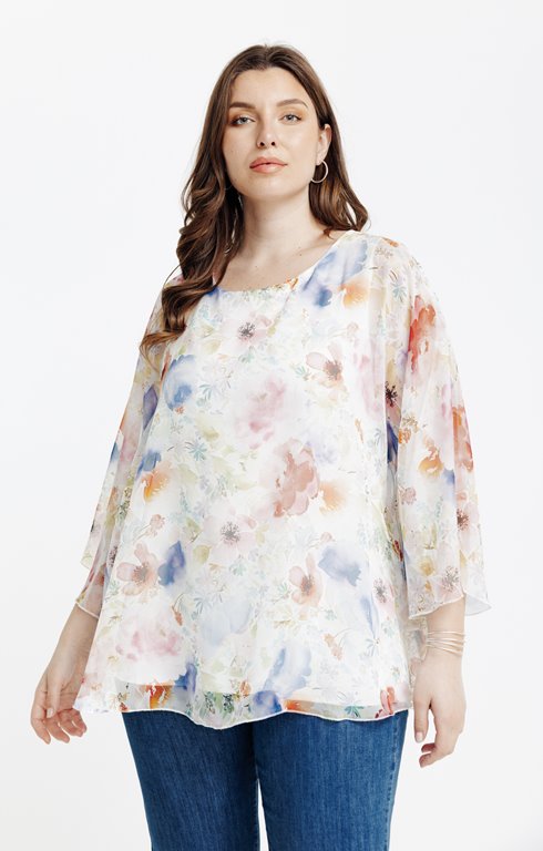 Chemise imprimée fluide doublée