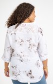 Chemise imprimée avec broderie anglaise