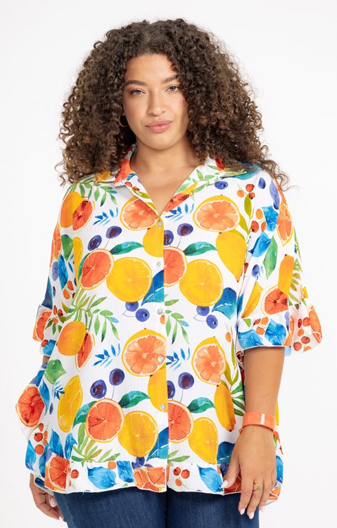 Chemise à imprimé multicolore