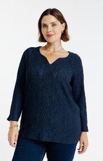 Tee-shirt uni reliéfé