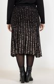 Jupe chaude en maille imprimé léopard