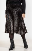 Jupe chaude en maille imprimé léopard