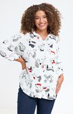 Chemise avec imprimé chiens