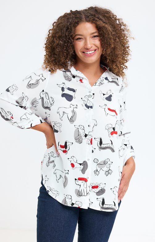 Chemise avec imprimé ludique 