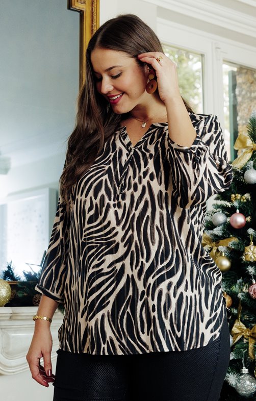 Chemisier imprimé zébré