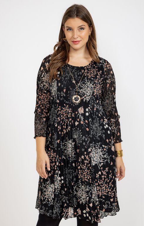 Robe imprimée plissée