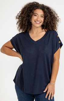 Tee-shirt uni avec boutons