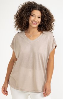 Tee-shirt uni avec boutons