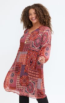 Robe imprimée plissée