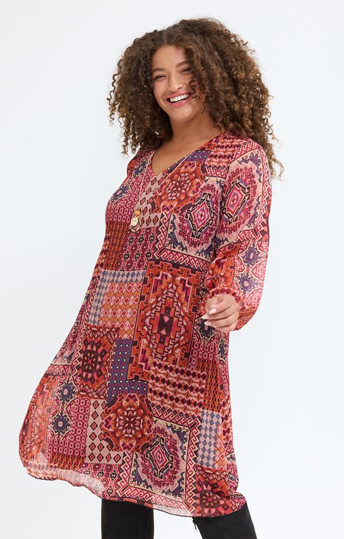 Robe imprimée plissée