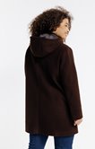 Manteau uni à capuche