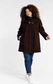 Manteau uni à capuche