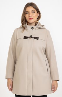 Manteau uni à capuche
