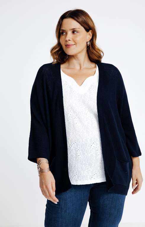 Cardigan mi-long avec poches