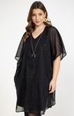 Robe fêtes forme poncho à sequins