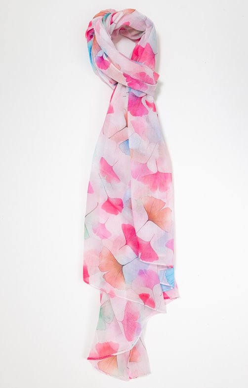 Foulard léger imprimé ginko