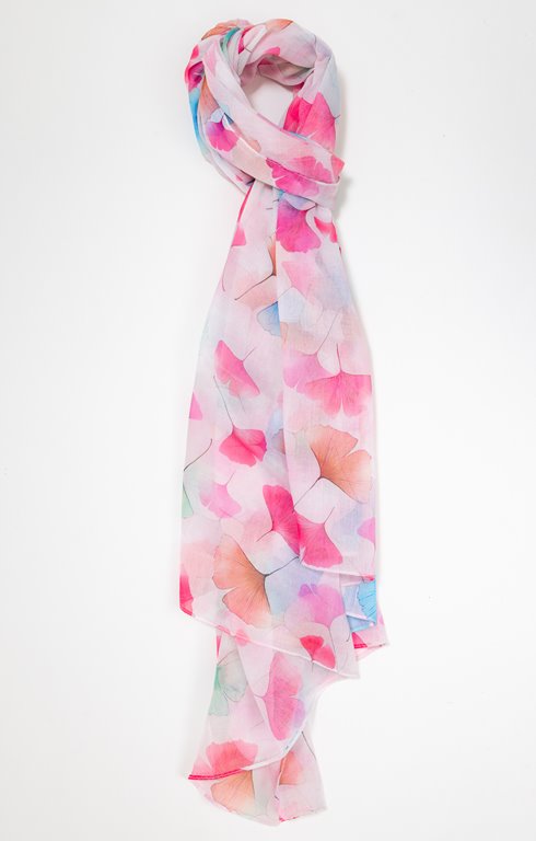 Foulard léger imprimé ginko