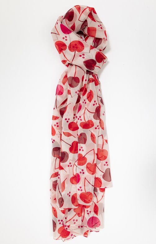 Foulard imprimé cerises