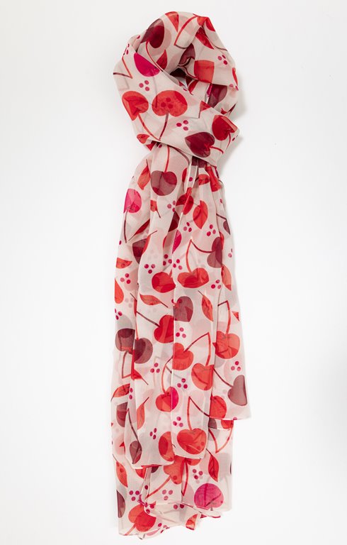Foulard imprimé cerises