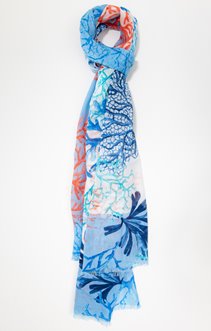 Foulard froissé impression coraux
