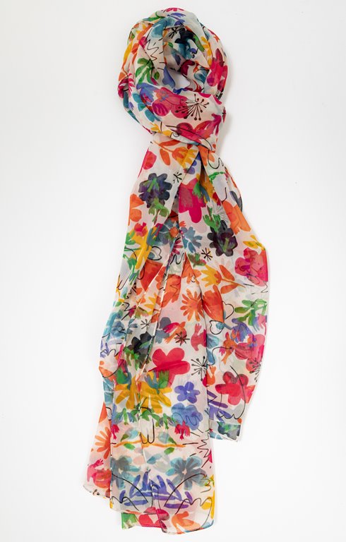Foulard imprimé floral 
