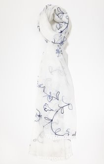 Etole ivoire fil tye and dye bleu