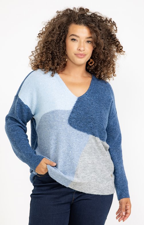 Pull patch avec strass