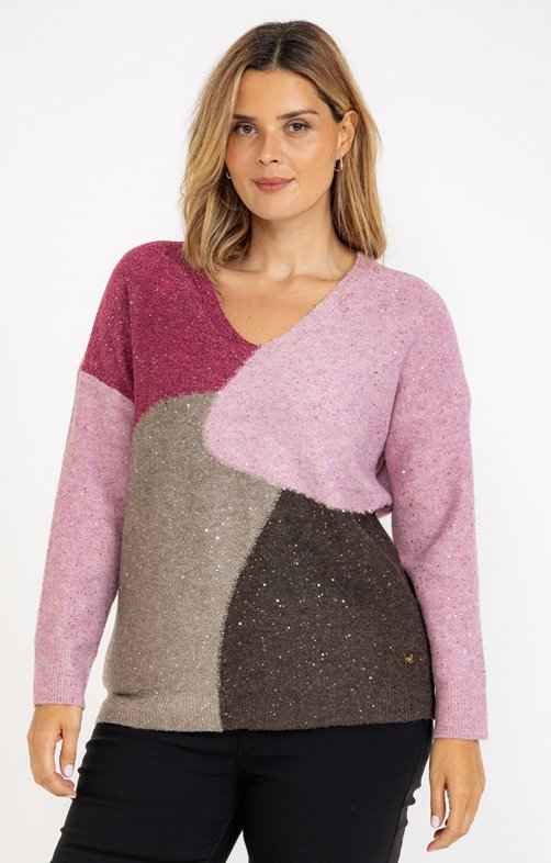 Pull patch avec strass