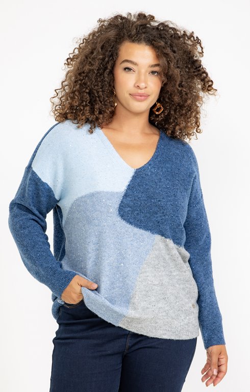 Pull patch avec strass